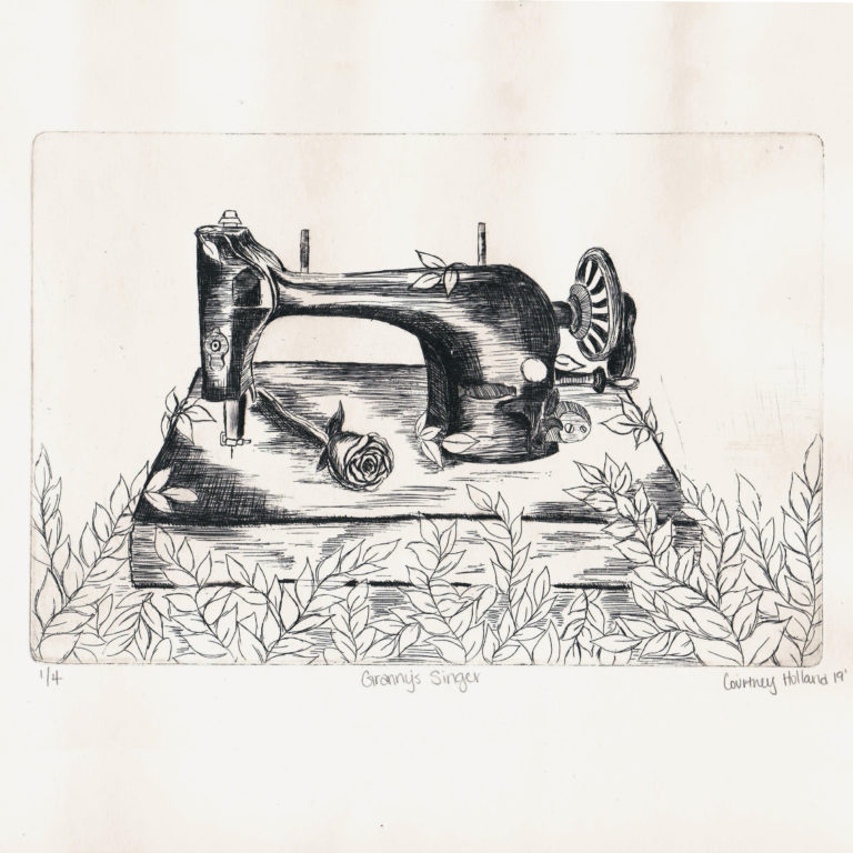 "Granny's Singer" - Intaglio Etching