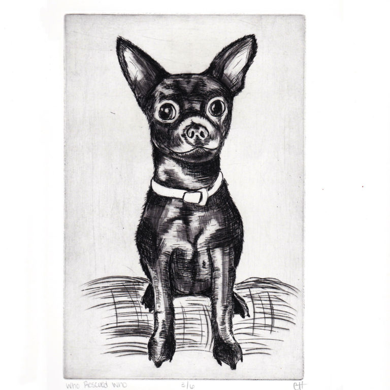 "Who Rescued Who" - Intaglio Aquatint Etching